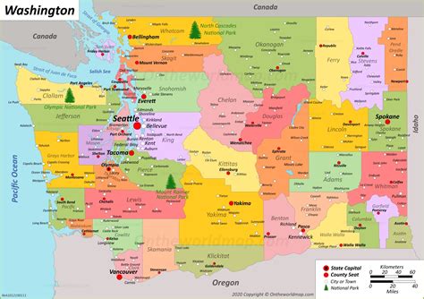 washington map with cities|Washington State Map .